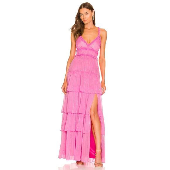 Likely Athena Maxi Dress Pink Sugar Size 14 - Picture 1 of 6